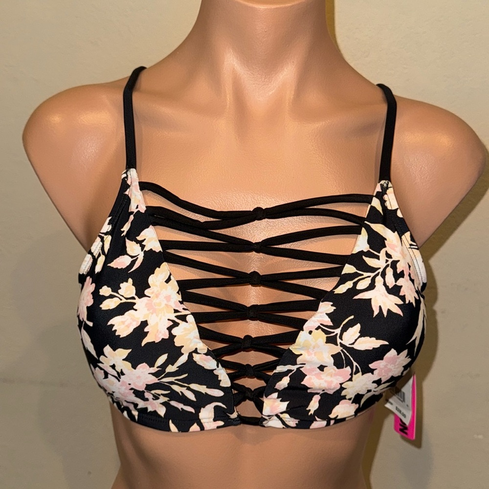 NWT Bikini Nation bikini top bra high neck size M